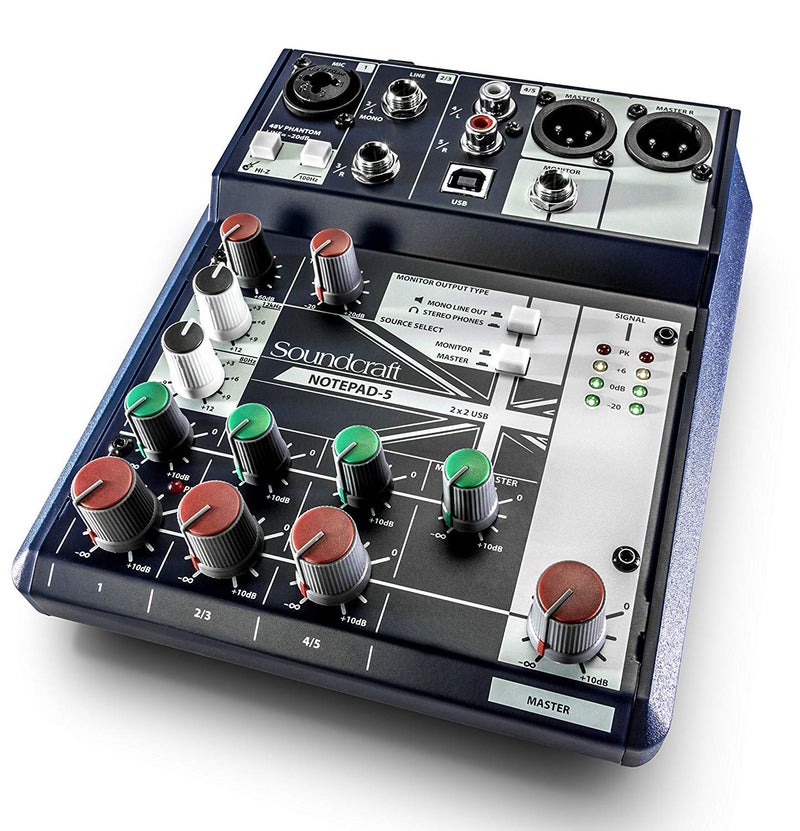 Soundcraft Notepad 5 Small-Format Analog Mixing Console with USB I/O - Image 3