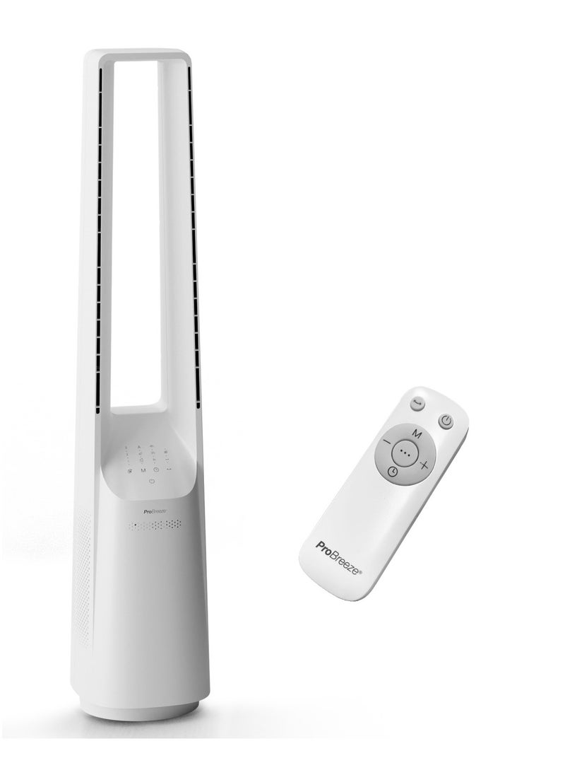 Pro Breeze - 40 inch Bladeless Tower Fan with DC Motor - Ultra Quiet Fan with Remote Control, LED Display, 6 Fan Speeds, 5 Operation Modes, 60° Automatic Oscillation & 7H Timer - Image 1