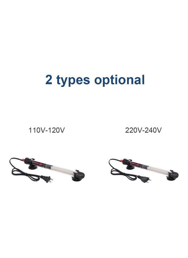NIBEMINENT - Aquarium Heater Submersible 100W Adjustable Temperature with Suction Cups Black 28.00 x 4.00 7.00cm - Image 1
