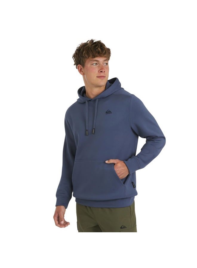 QUIKSILVER Men's Regular Fit Active Performance Heavyweight Jacquard Mesh and Polar Fleece Pullover Hoodie, Vintage Indigo, S - Image 1