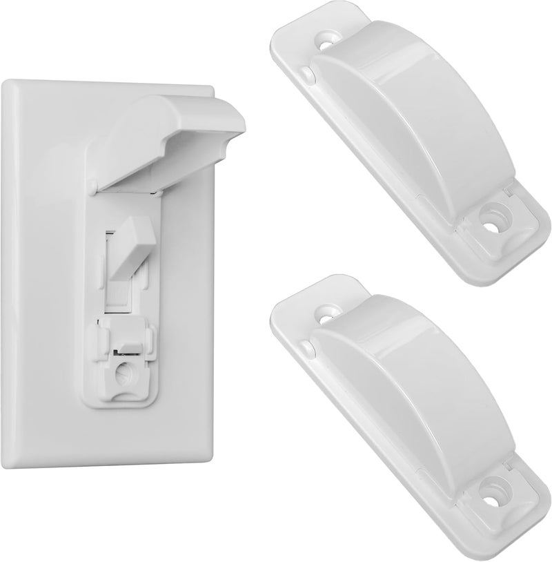 LRANFOW 2 Light Switch Guard Cover, Baby Proof Wall Switch Cover Guard for Toggle Light Switch Protects Your Lights or Circuits from Being Accidentally Turned On or Off - Image 1