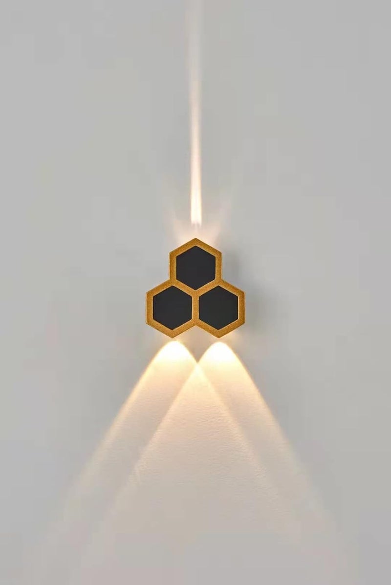 CITRA 3W LED Black Gold Waterproof Outdoor Wall Lamp Up Down Light - Warm White - Image 2