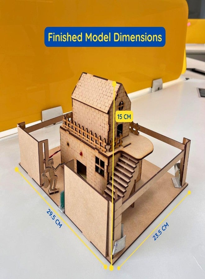 Ansoz DIY Laser Security Alarm Project Kit with House Model, Pre-Assembled PCB, Educational STEM Project for School Exhibition - Image 3