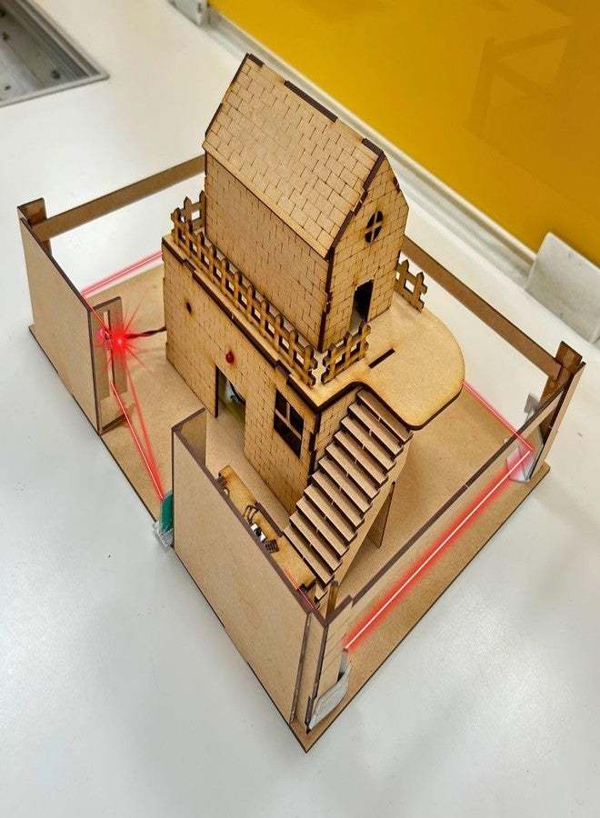Ansoz DIY Laser Security Alarm Project Kit with House Model, Pre-Assembled PCB, Educational STEM Project for School Exhibition - Image 5