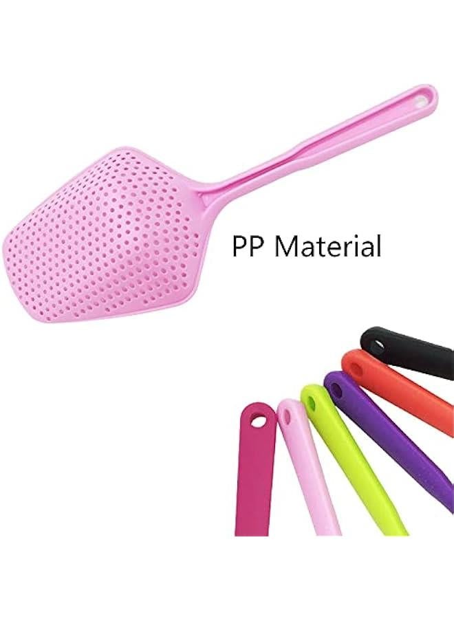 Long Handle Blue Colander Draining Scoop for Spaghetti, Noodles, and Veggies - 13.5'' Large Strainer Spoon Kitchen Tool  - Image 4