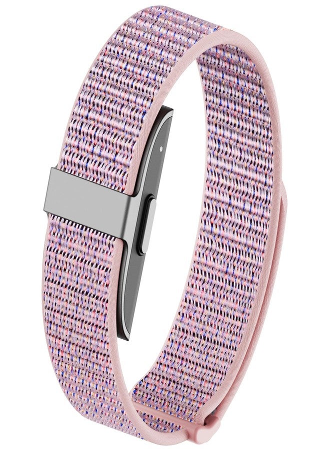 Vigamen Nylon Loop Sport Replacement Strap Compatible with Hume Band,Adjustable Soft Bands for Women Men,Breathable Wristband for Fitness Tracker,Pink Sand - Image 1