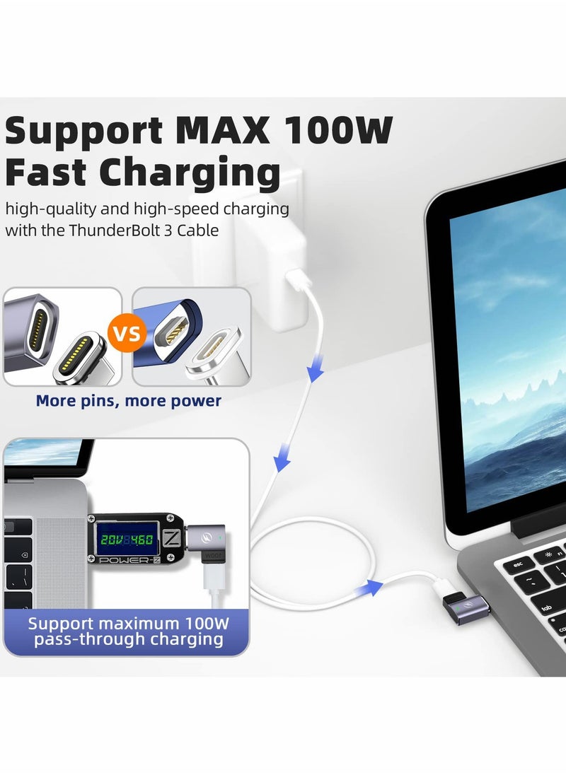 KASTWAVE - USB C Magnetic Adapter 2 Pack Magnetic USB C Adapter 11Pins PD 100w Charge USB2.0 480Mbps Data Transfer Compatible with MacBook Pro Air USB C Laptop Devices - Image 1