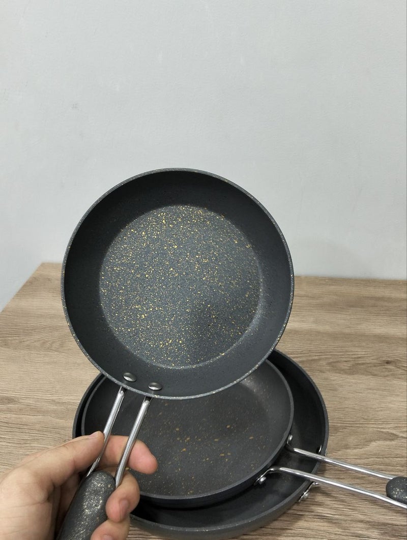 Turkish Granite 3-Piece Frying Pan Set - Sizes 18cm, 22cm, 26cm - Image 5