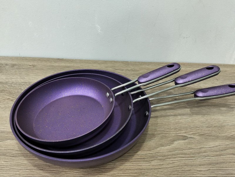 Turkish Granite 3-Piece Frying Pan Set - Sizes 18cm, 22cm, 26cm - Image 2