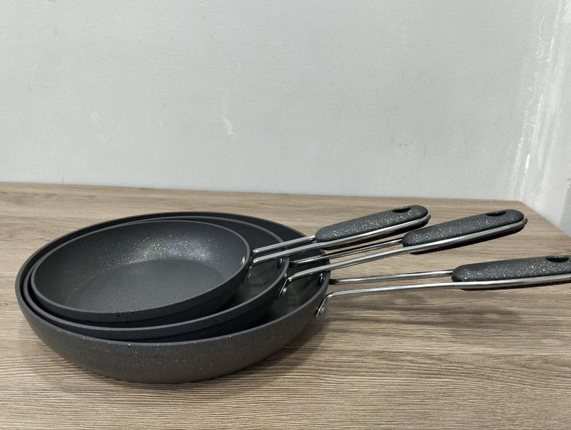 Turkish Granite 3-Piece Frying Pan Set - Sizes 18cm, 22cm, 26cm - Image 4