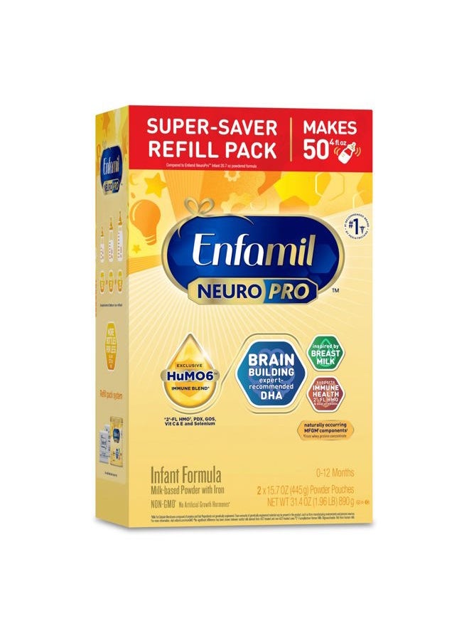 Enfamil Baby Formula, MFGM* 5-Year Benefit, Expert-Recommended Brain-Building Omega-3 DHA, Exclusive Immune Supporting HuMO6 Blend, Infant Formula Powder, Baby Milk, 31.4 Oz  - Image 1