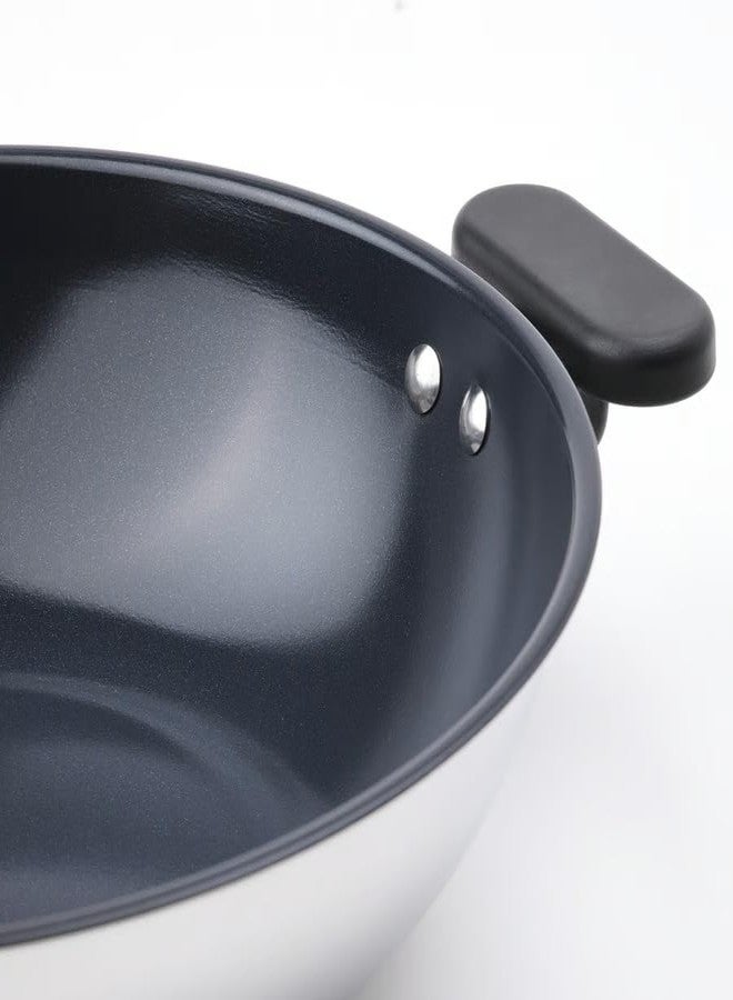 STORK MIDDAGSMAT, Compatible with All Hobs Including Induction (Wok, Non-Stick Coating/Stainless Steel, 28 cm) - Image 3