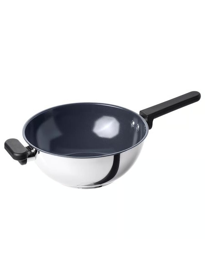 STORK MIDDAGSMAT, Compatible with All Hobs Including Induction (Wok, Non-Stick Coating/Stainless Steel, 28 cm) - Image 1