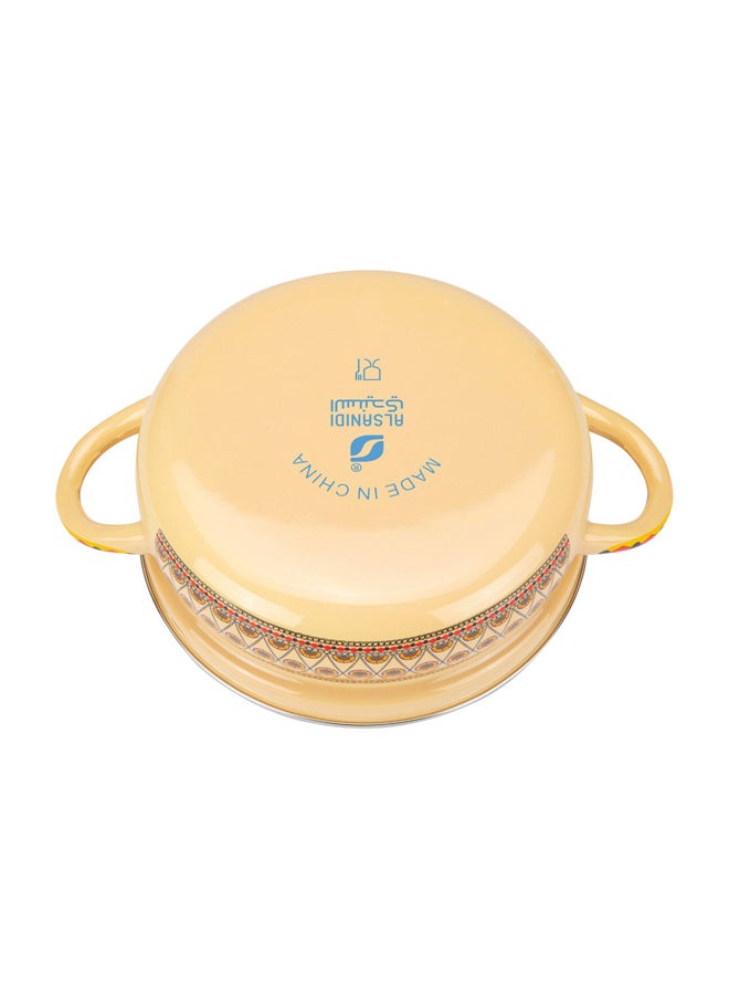 السنيدي قدر نجدي، قدر غضار، بيج، مقاس 26 سم - Image 4