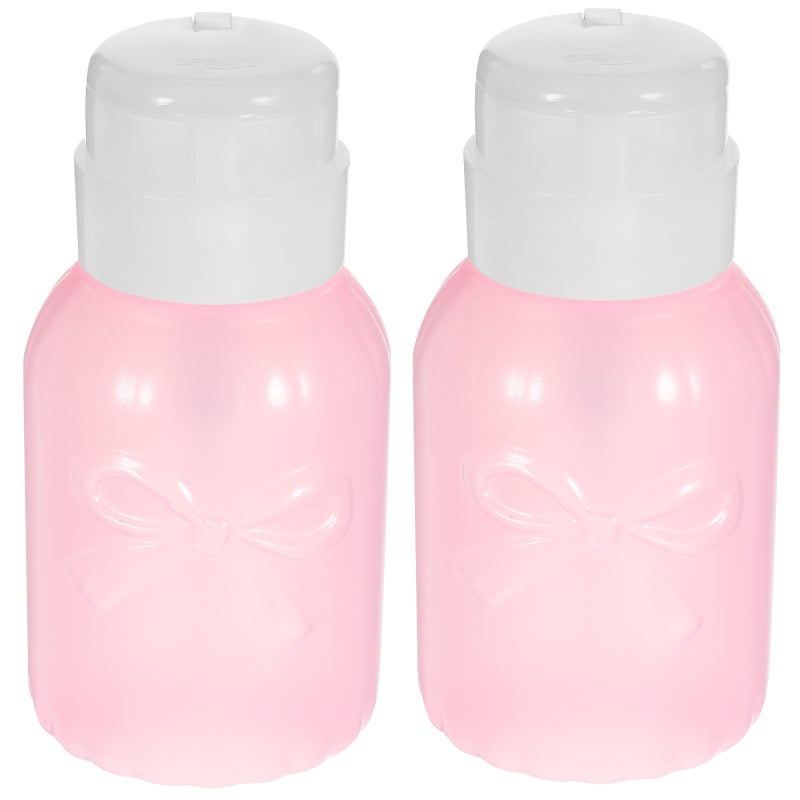 Makeup Remover Bottles with Refillable Pump Dispensers for Nail Tools Care - Image 1