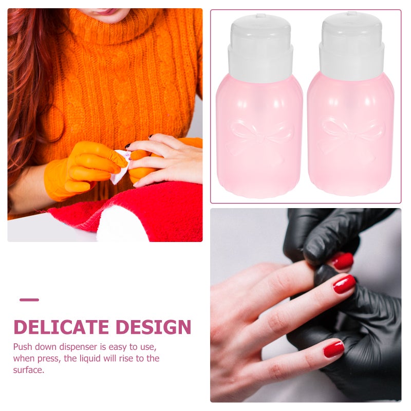 Makeup Remover Bottles with Refillable Pump Dispensers for Nail Tools Care - Image 4