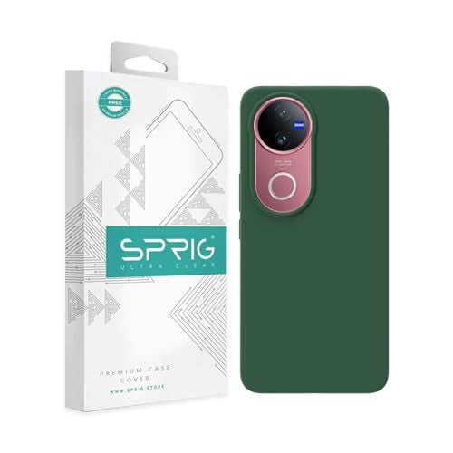 SPRIG Compatible with iQOO Z10R 5G Premium SilkTone Back Cover Drop Tested Shock Proof Mobile Case for Men, Women, Boys and Girls with Camera Protection (Green) - Image 1