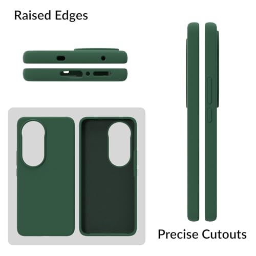 SPRIG Compatible with iQOO Z10R 5G Premium SilkTone Back Cover Drop Tested Shock Proof Mobile Case for Men, Women, Boys and Girls with Camera Protection (Green) - Image 3