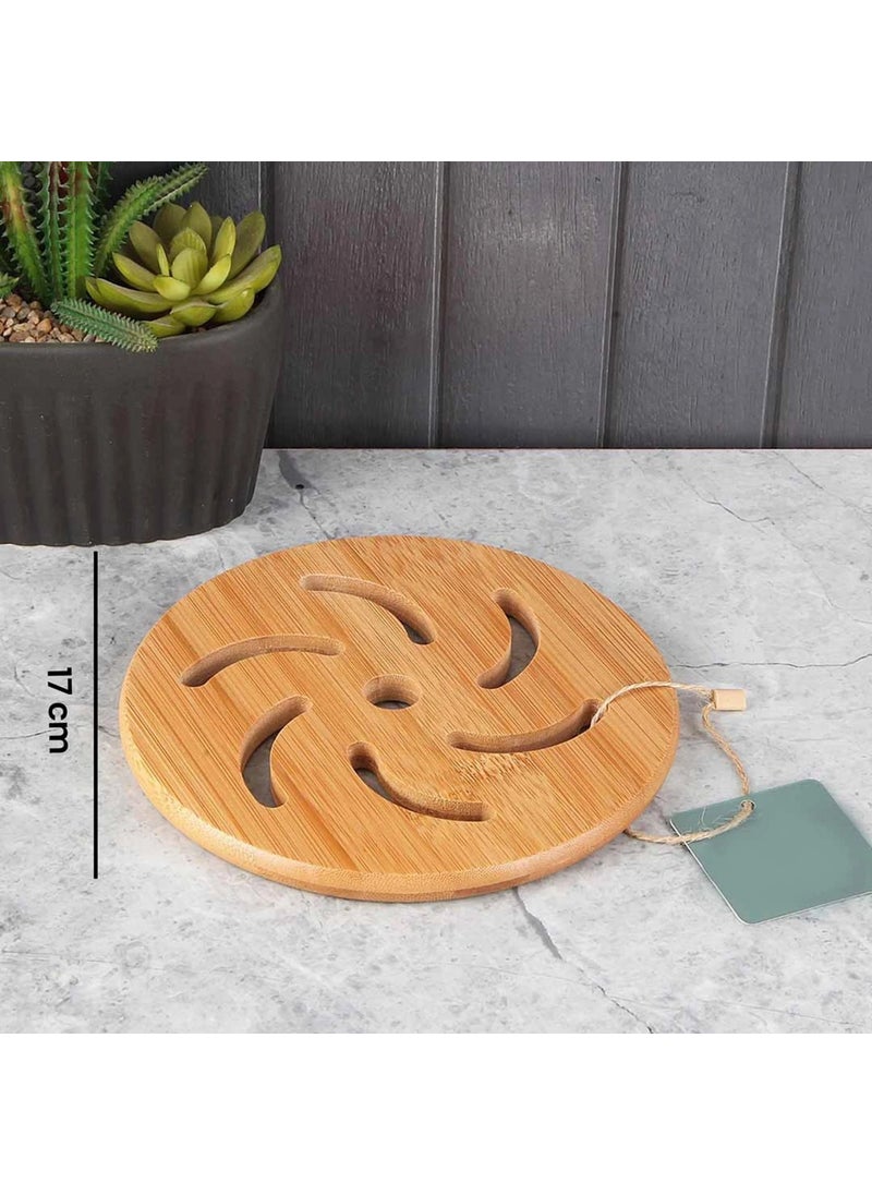 Bamboo Round Trivet Teapot Coaster Pot Coaster 17X17 cm - pzsku/Z639A5505896442F649FAZ/45/_/1725790849/a6eea7fc-82df-4320-84f2-66da98f2908d