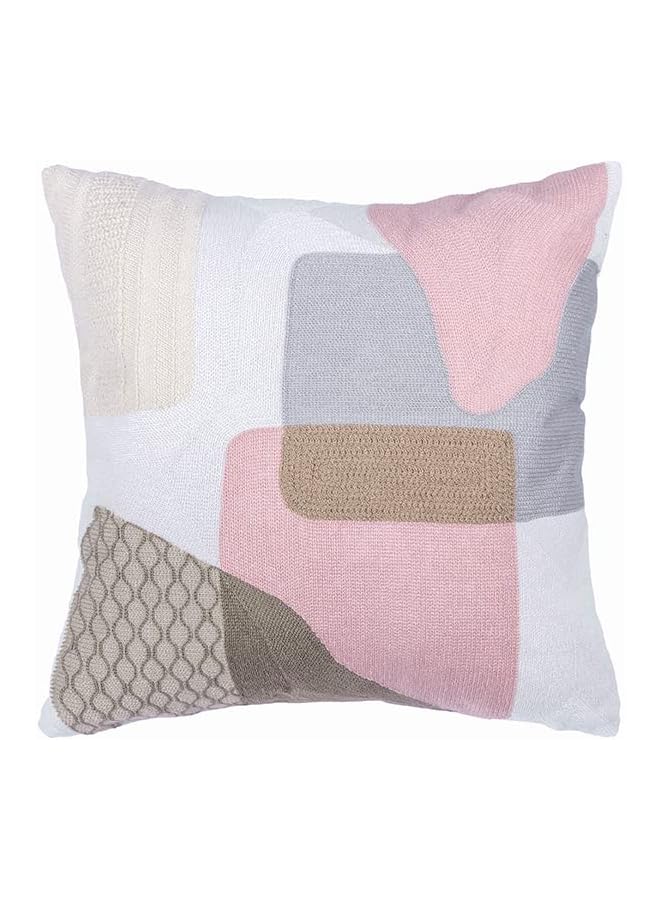 Zaboon Donetella Cushion Cover 45X45 Cm 18X18 Inch Throw Pillowcase With Beautiful Embroidered Golden Striped Cushion Case Suitable For Sofa Bed Living Room And Couch Without Filler Design 16 - Image 1