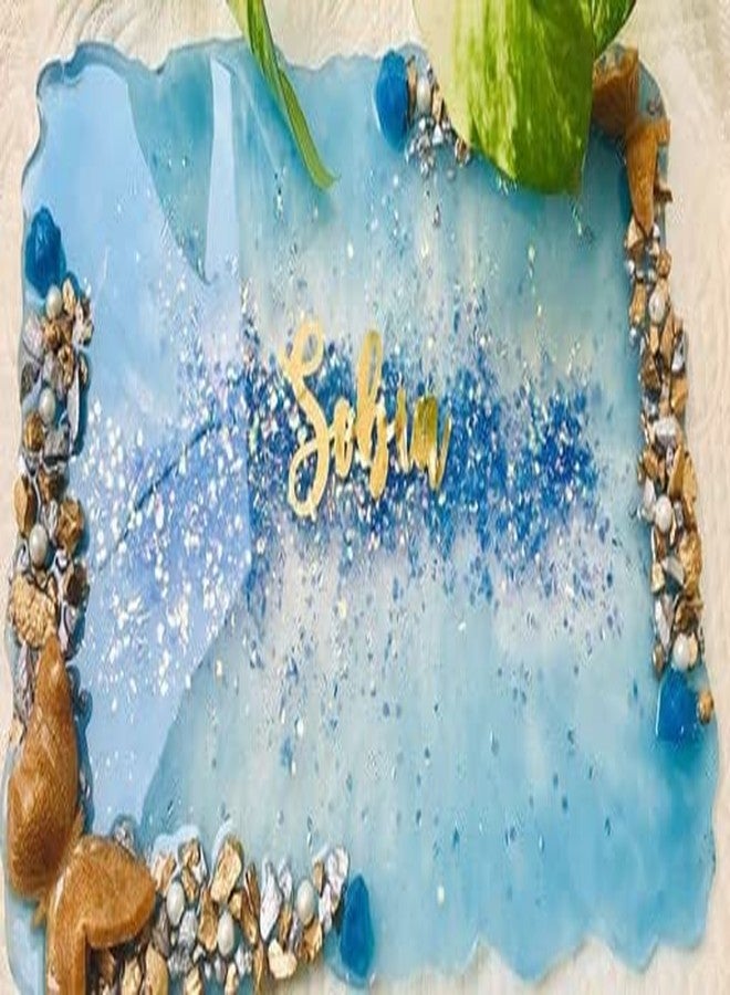 INOG قالب راتنج INOG، مجموعة مواد فنية من الراتنج، قالب قاعدة أكواب، قالب راتنج سيليكون، قوالب فنية من الراتنج، قالب صينية راتنج (لا يشمل الملحقات الزخرفية) - Image 4