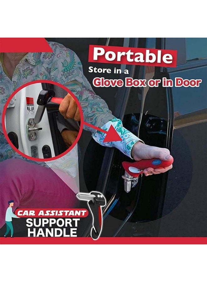 مقبض مساعد دخول السيارة 4*1، مساعد على الحركة للسيارة، مع مصباح ليد مدمج، قاطع حزام وقاطع نوافذ، عصا تلقائية - Image 4