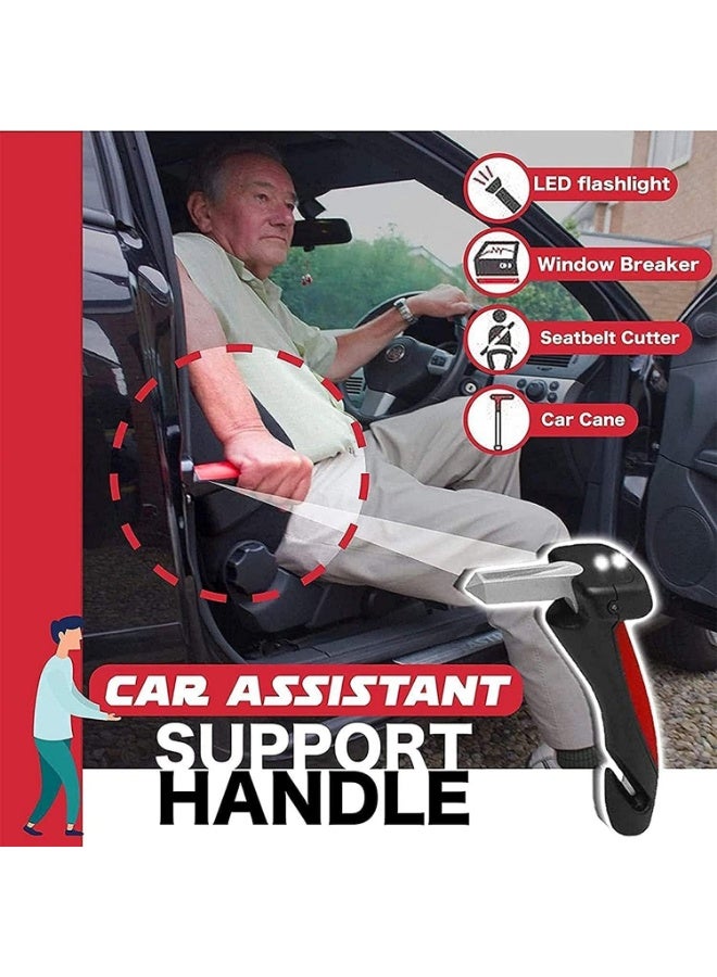 مقبض مساعد دخول السيارة 4*1، مساعد على الحركة للسيارة، مع مصباح ليد مدمج، قاطع حزام وقاطع نوافذ، عصا تلقائية - Image 2