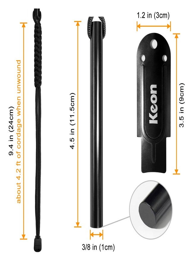 Keon Flint and Steel fire Starter kit, Ferro Rod fire Starter Survival Tool, 4.5" x 3/8" Emergency Camping fire Starters with Paracord Wrist Lanyard and Striker (Flint Lighter) - Image 3