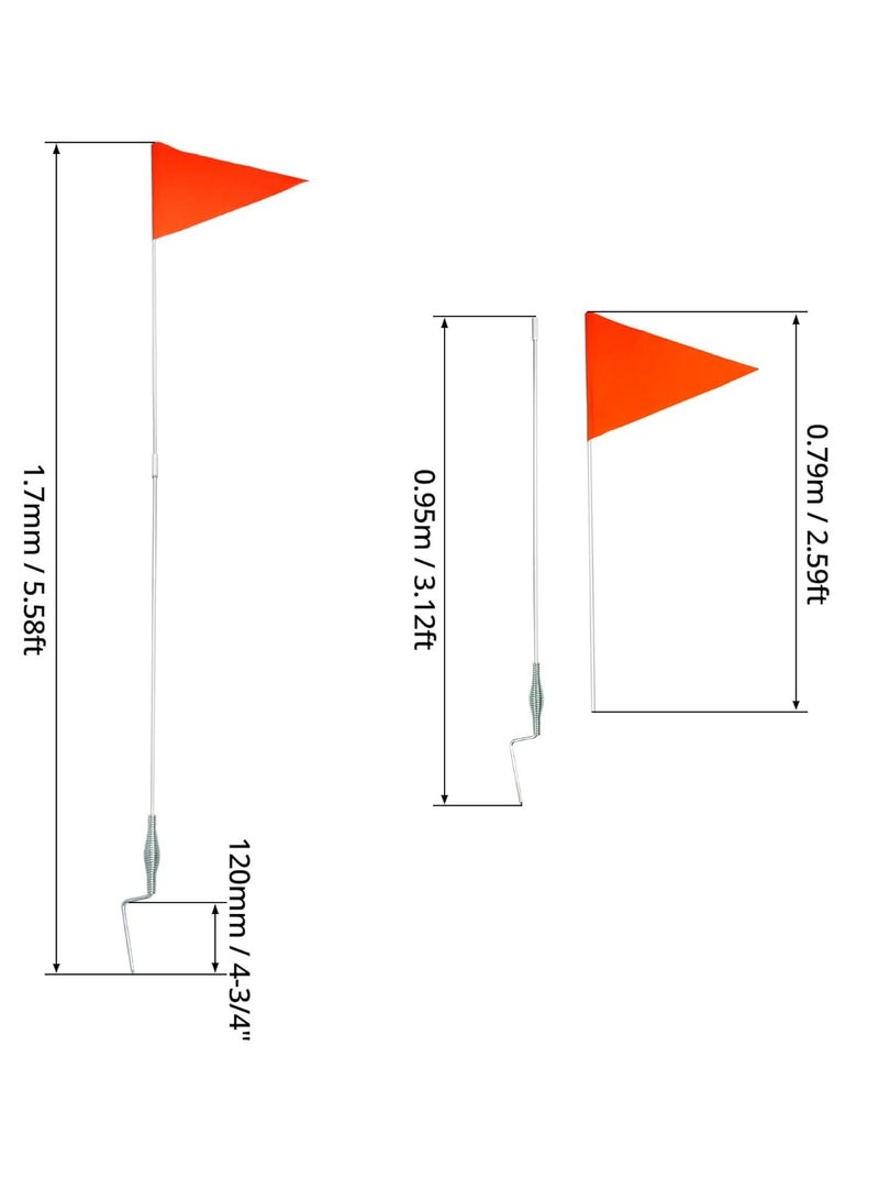 Spall Soccer Corner Flags Set, 4-Pack 60-Inch Football Field Corner Flags - PVC Poles and Polyester Flags, Spike Corner Flag Pole for Soccor Training - Image 2