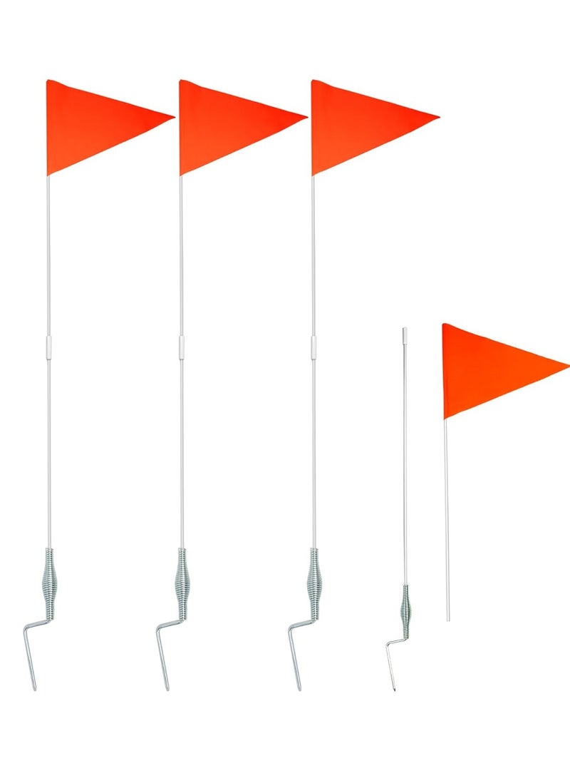 Spall Soccer Corner Flags Set, 4-Pack 60-Inch Football Field Corner Flags - PVC Poles and Polyester Flags, Spike Corner Flag Pole for Soccor Training - Image 1