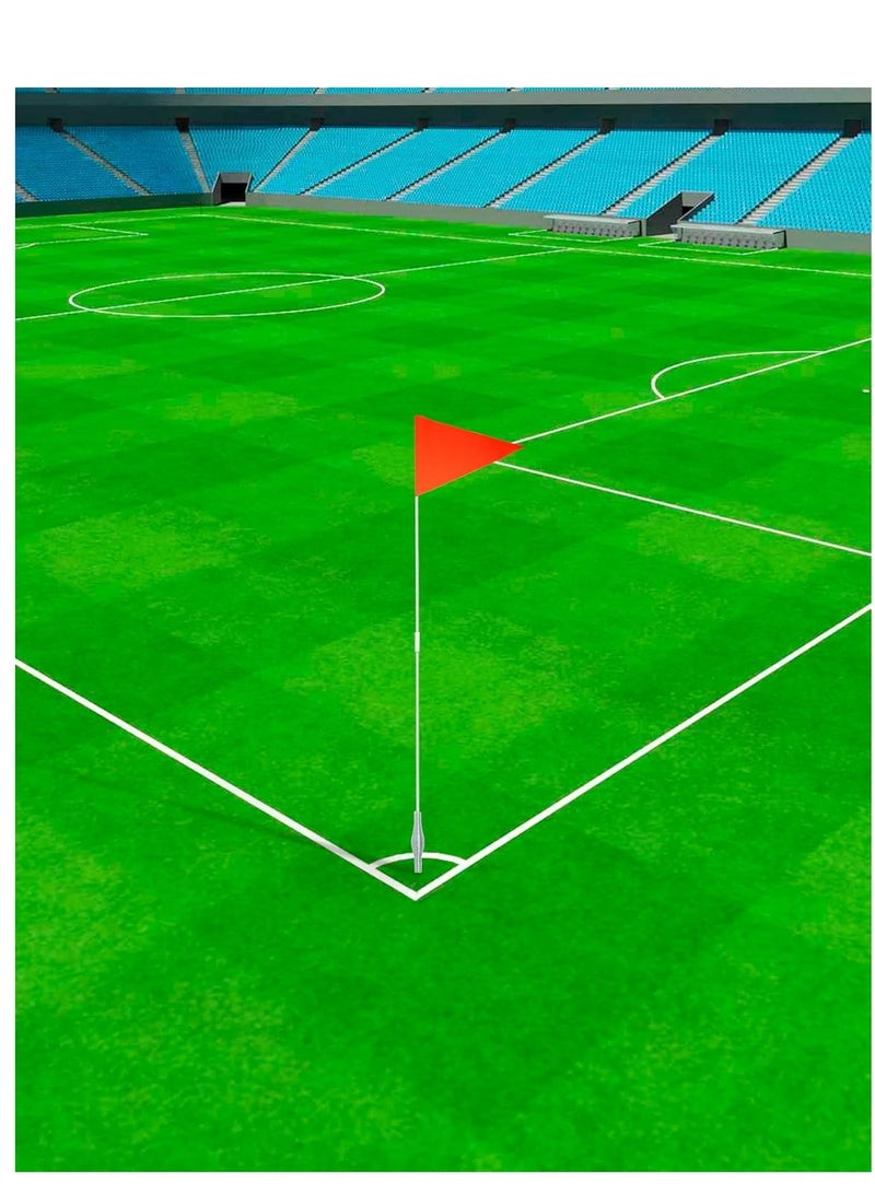 Spall Soccer Corner Flags Set, 4-Pack 60-Inch Football Field Corner Flags - PVC Poles and Polyester Flags, Spike Corner Flag Pole for Soccor Training - Image 4