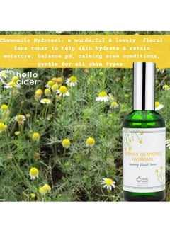 hello cider Chamomile HYDROSOL FACE Toner - Organic Floral Water to Hydrate, Calm & Sooth Sensitive Skin, Prevent Acnes, Restore pH All Skin Types & Children. USA Made - Hello Cider  - Image 4