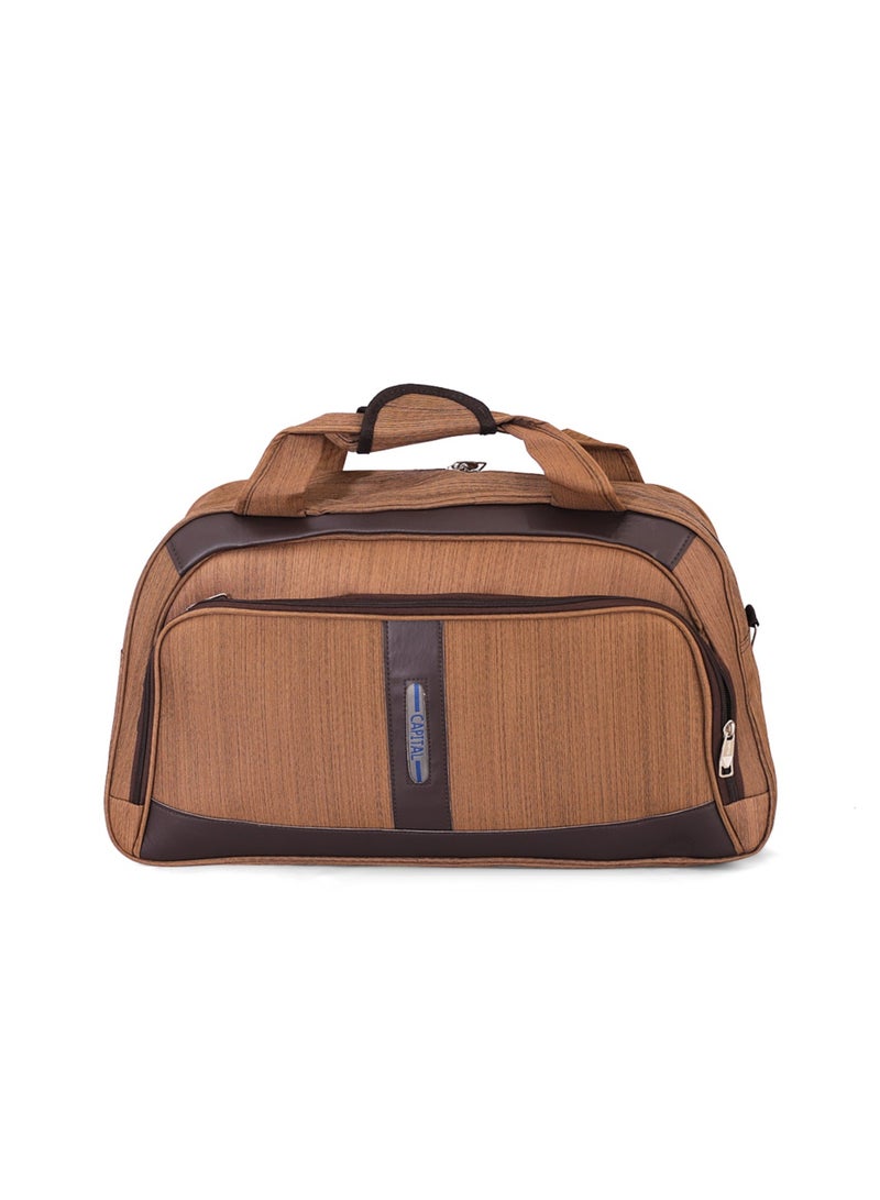 CAPITAL حقيبة دافل كابيتال 16 بوصة، لون القهوة - Image 1