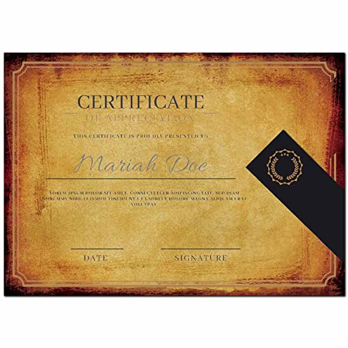 DUGUTUL 50 DUGUTUL Old Looking Vintage Design Stationery Paper, 8.5 x 11 in, Double Sided, Textured, Printer Friendly for Invitation, Letter, Resume, Award, Diploma, Art, Craft, Certificate (B) - Image 5