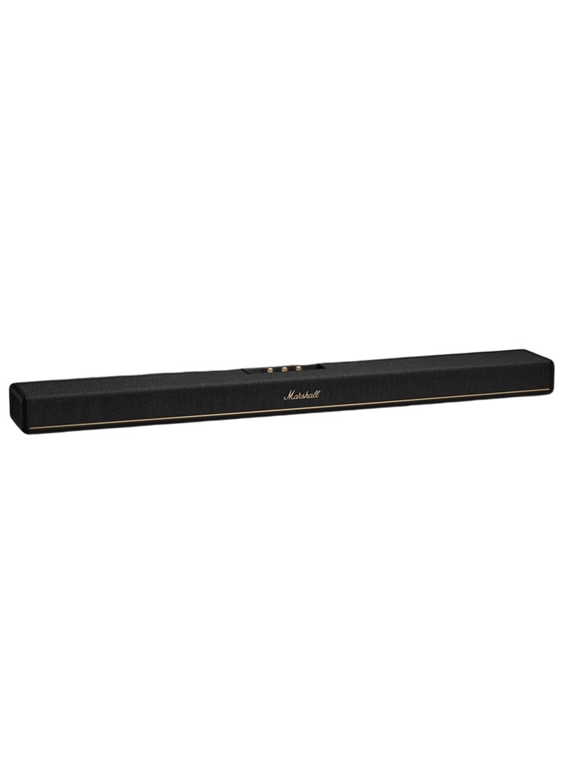 مارشال Heston 120 Soundbar مع Dolby Atmos - صوت غامر / باسات قوية / أوضاع صوتية / تحكم عبر التطبيق / اتصال لاسلكي متعدد / Bluetooth 5.3V / خدمات موسيقية مدمجة - أسود - Image 1