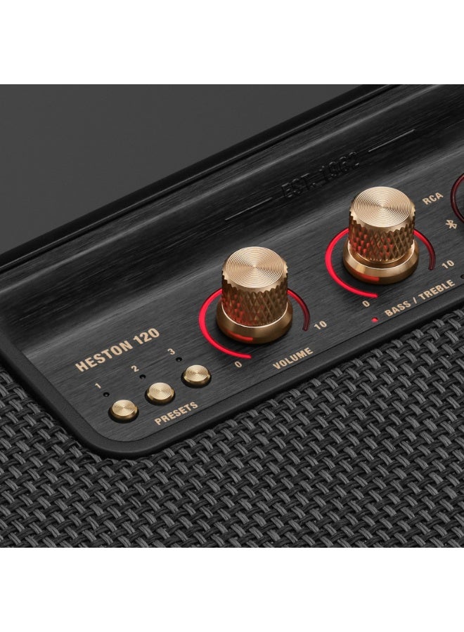 مارشال Heston 120 Soundbar مع Dolby Atmos - صوت غامر / باسات قوية / أوضاع صوتية / تحكم عبر التطبيق / اتصال لاسلكي متعدد / Bluetooth 5.3V / خدمات موسيقية مدمجة - أسود - Image 4