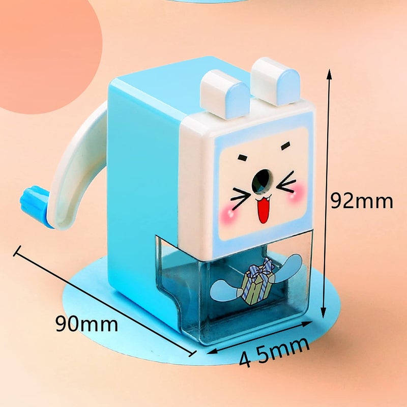 Wolpin 1 Pc Sharpener for Pencil Long Point Metal Sharpener for Kids Tabletop Cartoon - Image 2