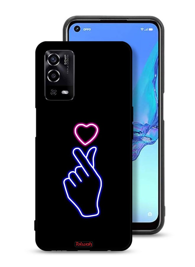 Tolwak Oppo A55 4G Protective Case Cover Snap Heart Art - Image 1