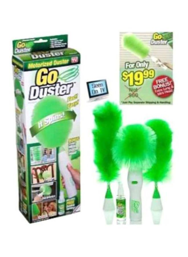 NIBEMINENT 3-Piece Motorized Duster Cleaner Green/White