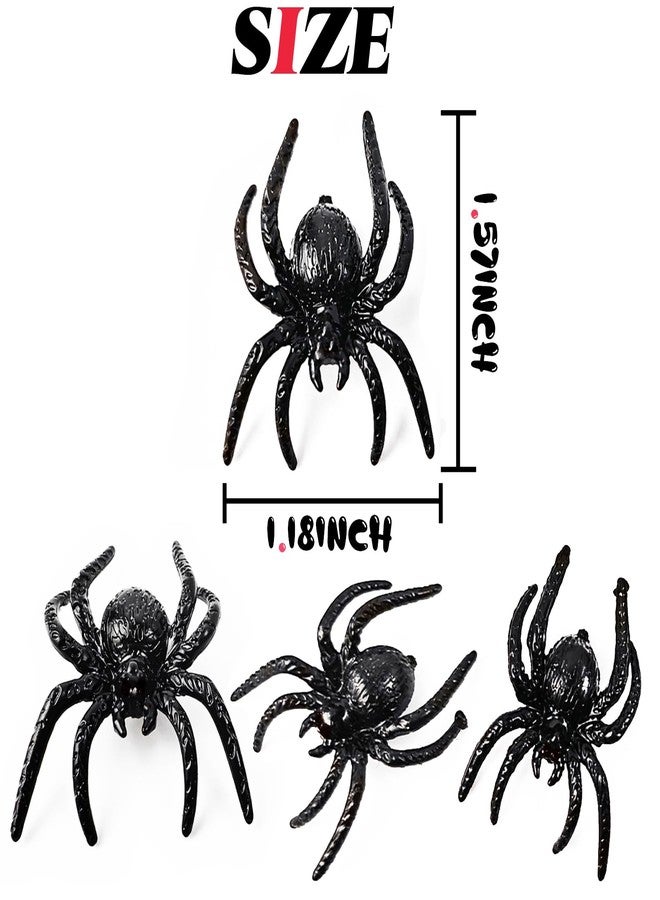 TIHOOD 60PCS Realistic Plastic Spider Toys Halloween Prank Props Small Size Funny Halloween Decorations - Image 2