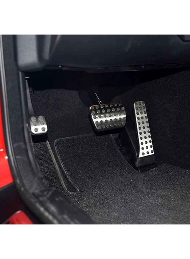 Anti Slip Car Pedal Cover Set Stainless Steel Style AT - Image 5