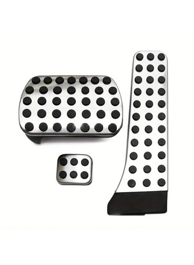 Anti Slip Car Pedal Cover Set Stainless Steel Style AT - Image 2