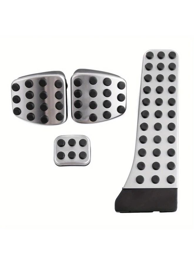 Anti Slip Car Pedal Cover Set Stainless Steel Style AT - Image 4