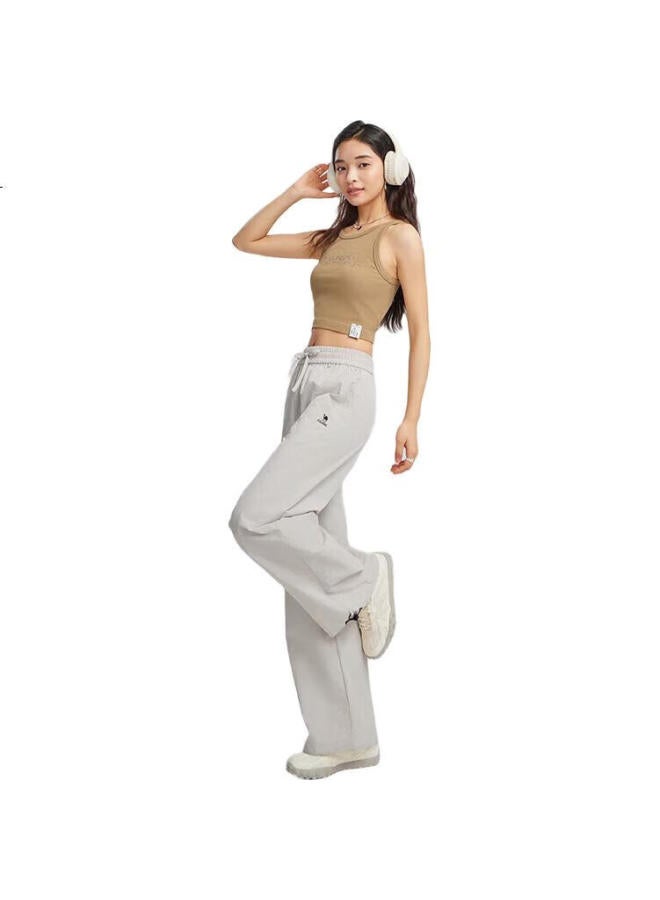 camel سروال رياضي نسائي غير رسمي طويل فضفاض مستقيم الساق واقي من الشمس C25Barlg057 رمادي بلّوط L - Image 3