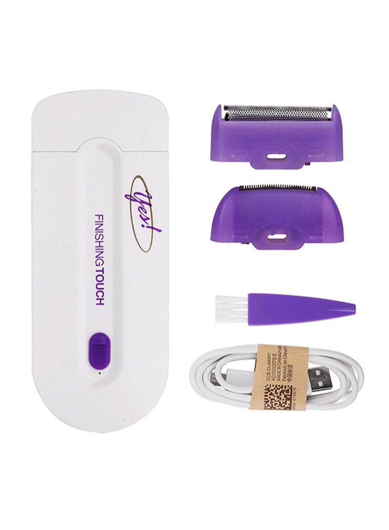 NIBEMINENT USB Rechargeable Touch Electric Laser Epilator Purple/White 12 x 3 x 1centimeter