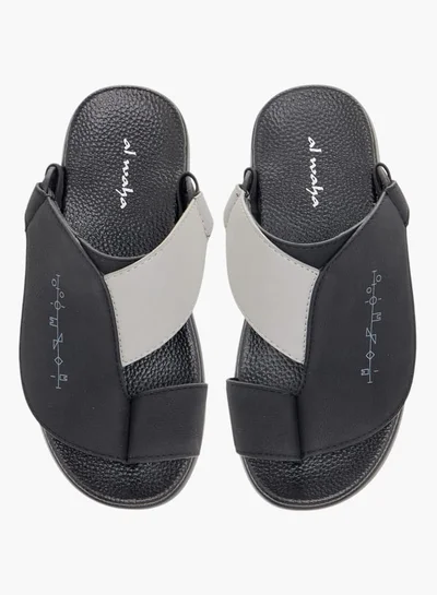 Al Waha Boys Embroidered Slip-On Arabic Sandals with Toe Loop Detail