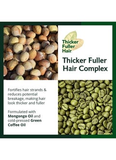 Thicker Fuller Hair Hair Thickening Serum Advanced Thickening Solution - 5oz - Thickens & Lifts Roots for Fullness & Volume - Mongongo & Green Coffee Oils Fortify Hair & Reduce Breakage 