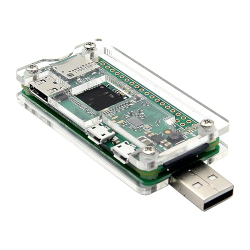 Geekworm USB Dongle Board for Raspberry Pi Zero/Zero W/Zero 2/Zero 2W, USB Expansion with Transparent Acrylic Case Kit - Image 1