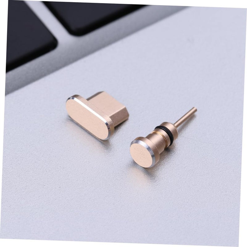 DOITOOL 2pcs Earphone Jack Micro USB Dust-Filtering Plug Set Gold Easy to Install Compatible with Samsung Edge Honor Protects Against Liquid and Dirt - Image 3