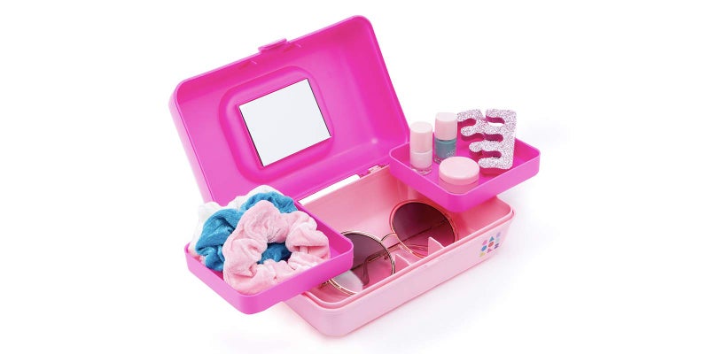 Caboodles Pretty In Petite - Forever Fun Makeup Organizer Compact Carrying Cosmetic Case, Pink Over Rose, 1 count - Image 3